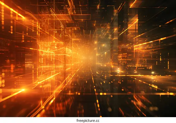 Orange technology background