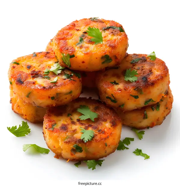 Aloo tikki is a popular Indian snack made from boiled potatoes, spices, and herbs.