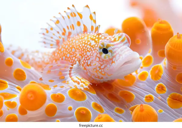 Striped Cardinalfish on a White Background