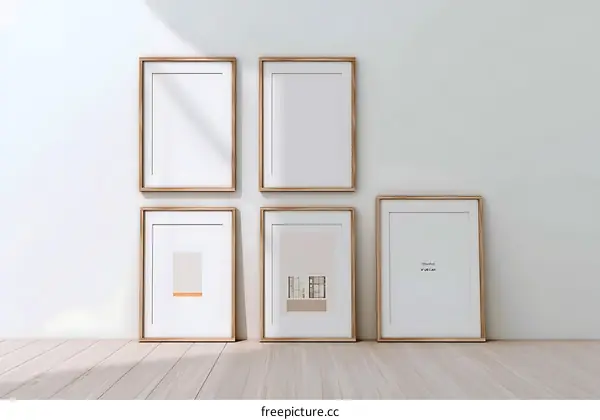Modern Wall Art Display with Picture Frames
