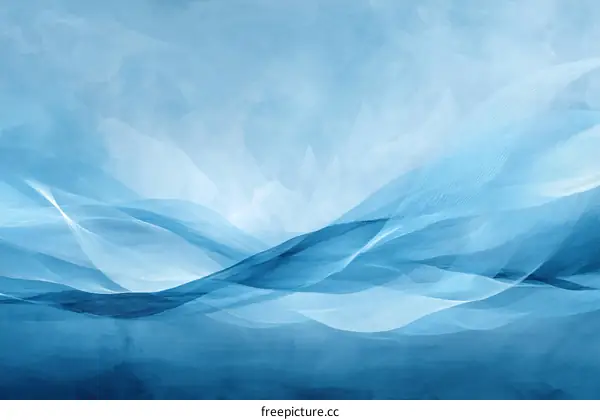 Abstract Blue Waves Background Design