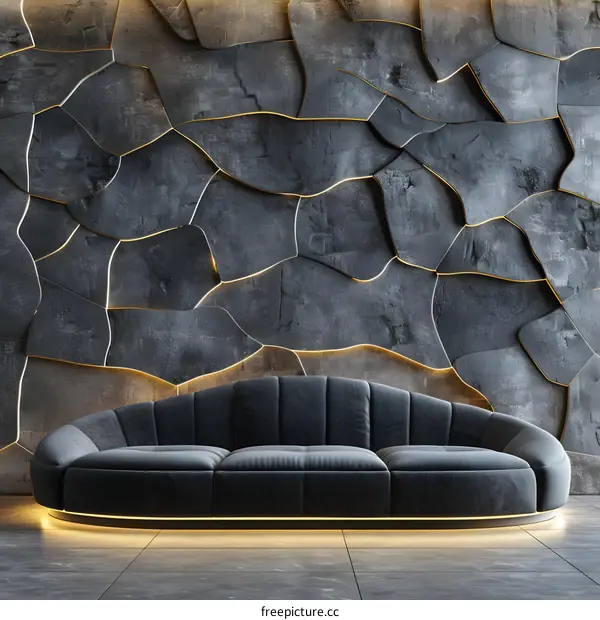 Modern Black Leather Sofa for Living Room - Stylish and Luxurious