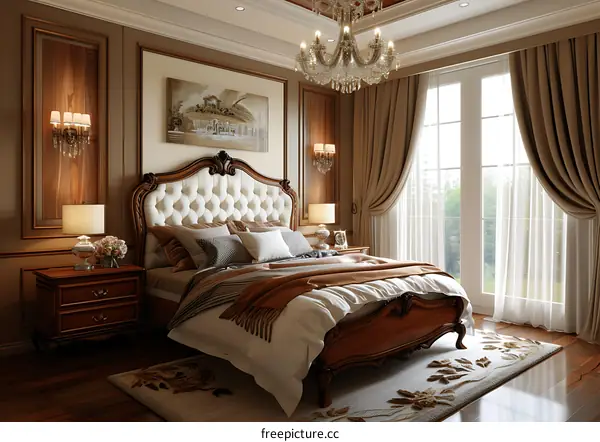 European-style luxury bedroom