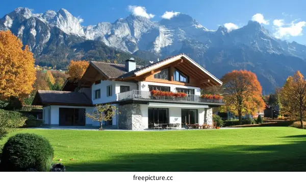 Mountain View Autumn Home Exterior