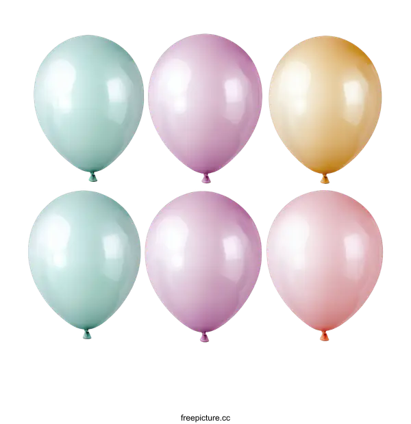 [Transparent Background PNG]Pastel Colored Balloons  Celebration Party Decor