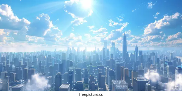 City Skyline on a Sunny Day