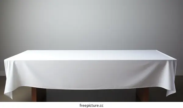 A White Tablecloth on an Empty Table