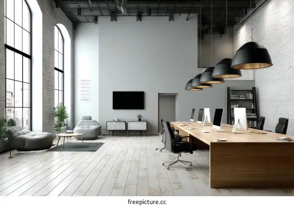 Modern Open-Plan Office Space Design