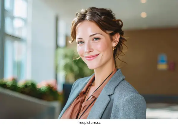 Professional Woman Portrait in Modern Office