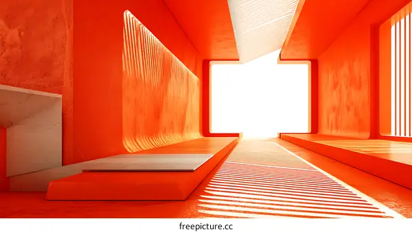 Abstract Interior Design Architecture Illustration