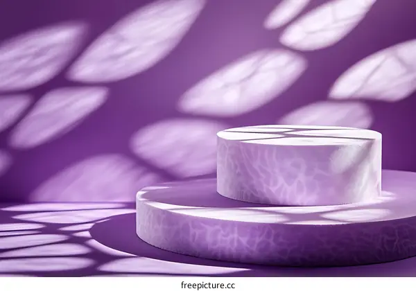 Purple Product Display Platform Illustration
