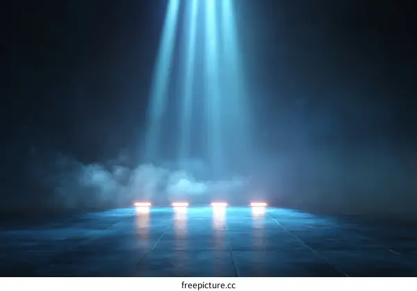 Abstract Futuristic Stage Light Beam Composition