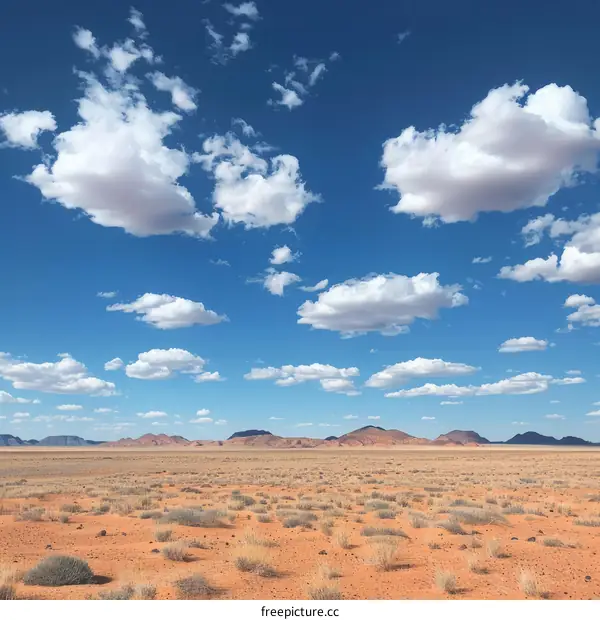 A Vast Expanse of the Namib Desert in Namibia, Africa
