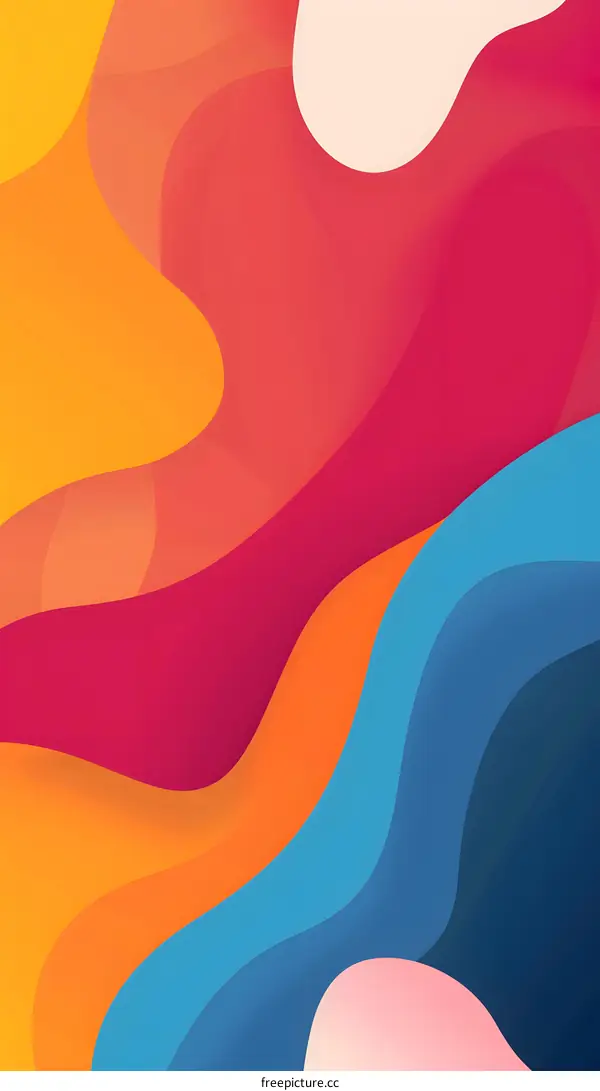 Abstract Colorful Background Design With Swirling Shapes