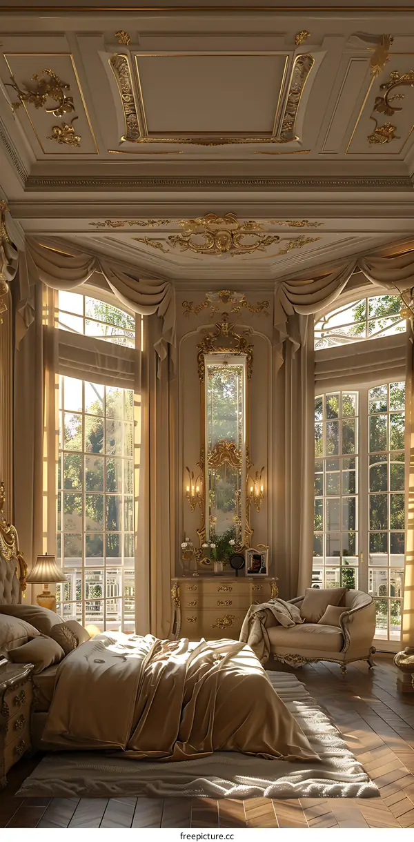 European luxury style bedroom