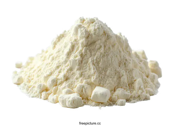[Transparent Background PNG]Pile of Wheat Flour Powder Close Up