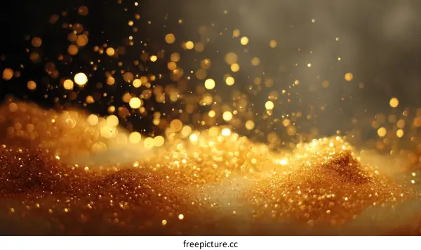 Golden Glitter Abstract Background