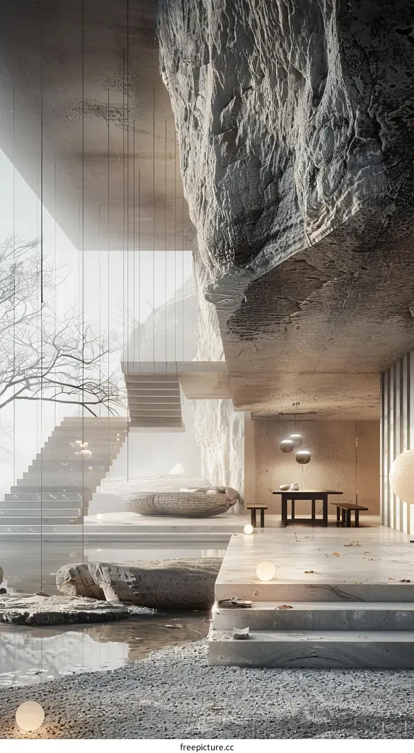 The beauty of nature and modern architecture combined in a house