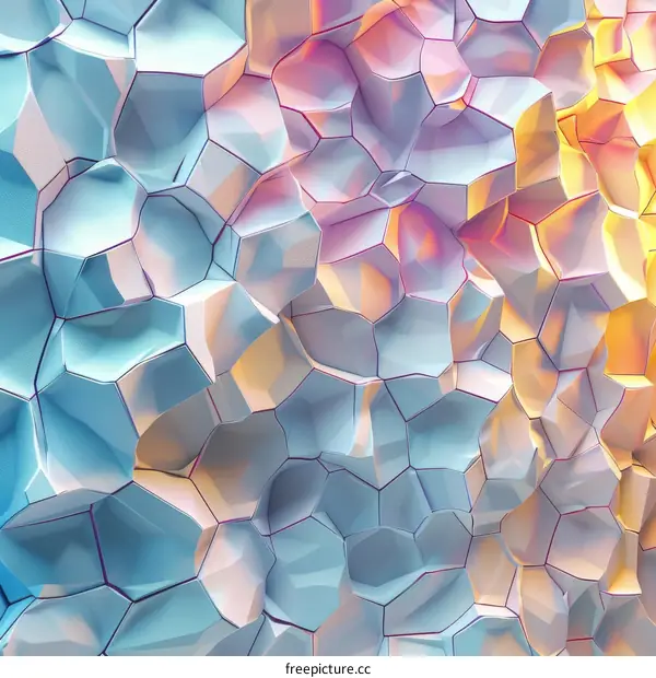 Abstract Colorful Geometric Surface with Rough Texture