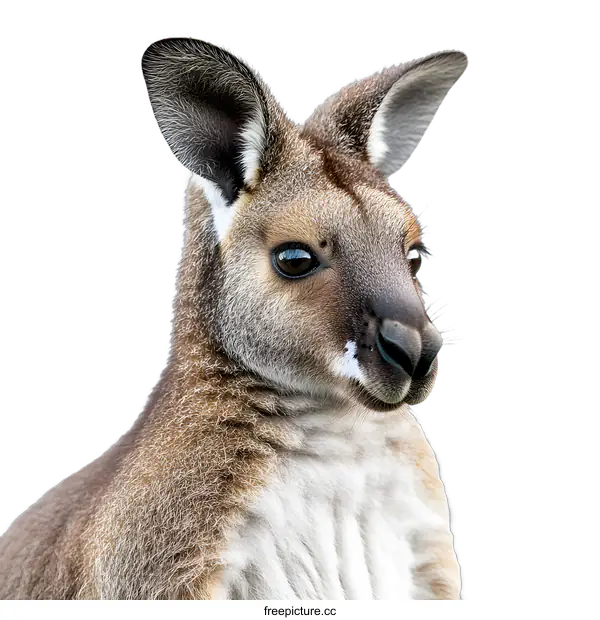 [Transparent Background PNG]Closeup Portrait of a Red Kangaroo