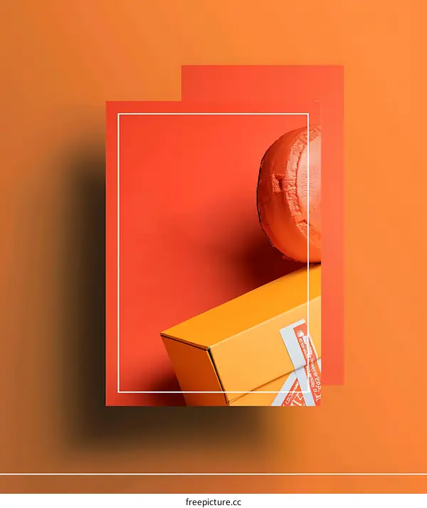Abstract Orange and Yellow 3D Design