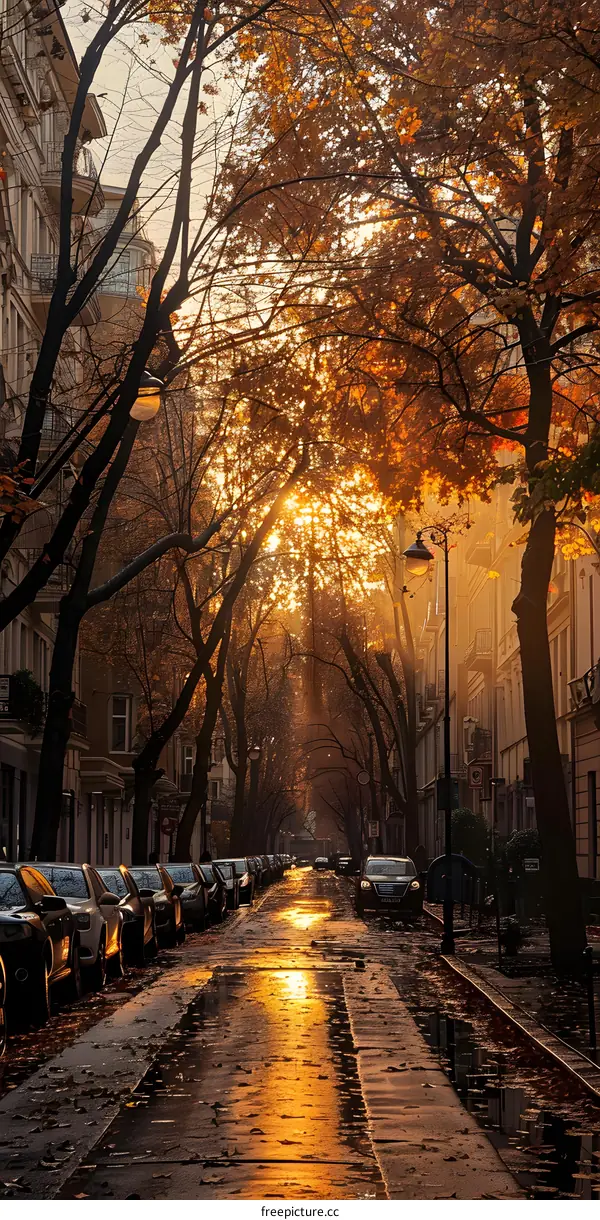 The golden autumn of the city