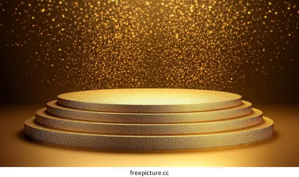 Golden Award Ceremony Stage Illustration