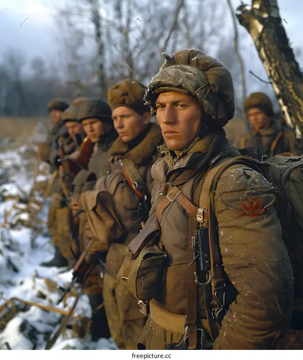 soviet soldiers in winter gear during world war ii