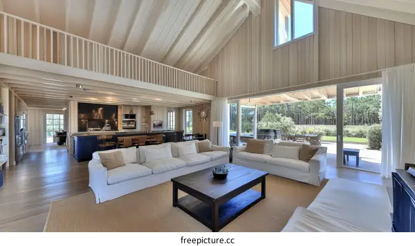 Spacious Light-Filled Modern Farmhouse Living Room