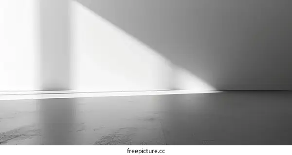 rays of light on the white wall and floor