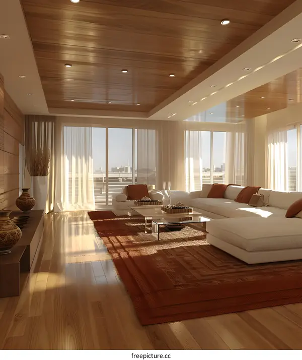 Modern house interior design living room