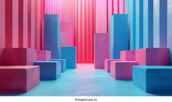 Surreal Dreamscape with Geometric Shapes