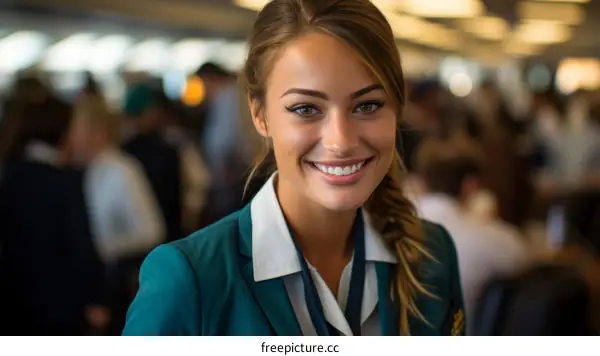 Portrait of a young woman in a green suit