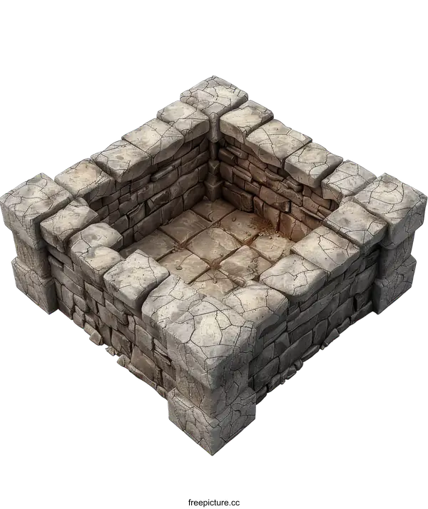 [Transparent Background PNG]Empty Stone Platform Isolated