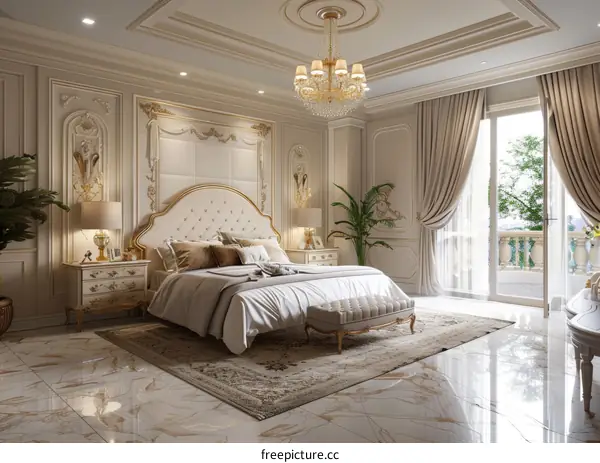 Luxury Bedroom Interior Design Illustration