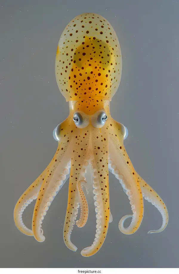 A close up of a glass octopus