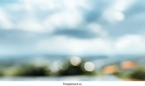 Blurred Bokeh Sky and Landscape View