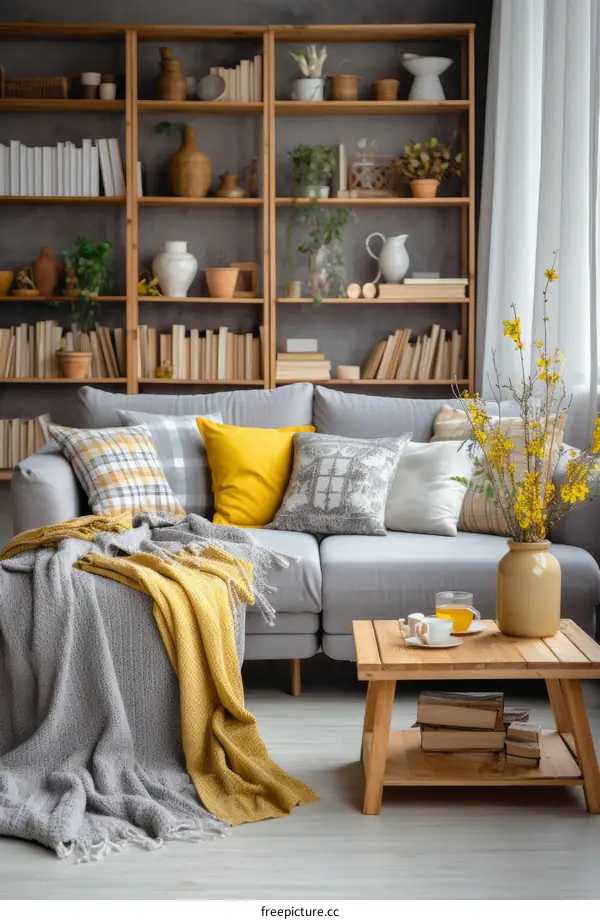 Cozy Living Room with Soft Colors and Elegant Decor