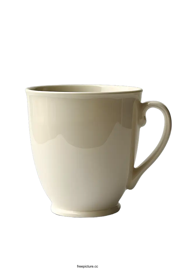 [Transparent Background PNG]Empty White Mug on White Background