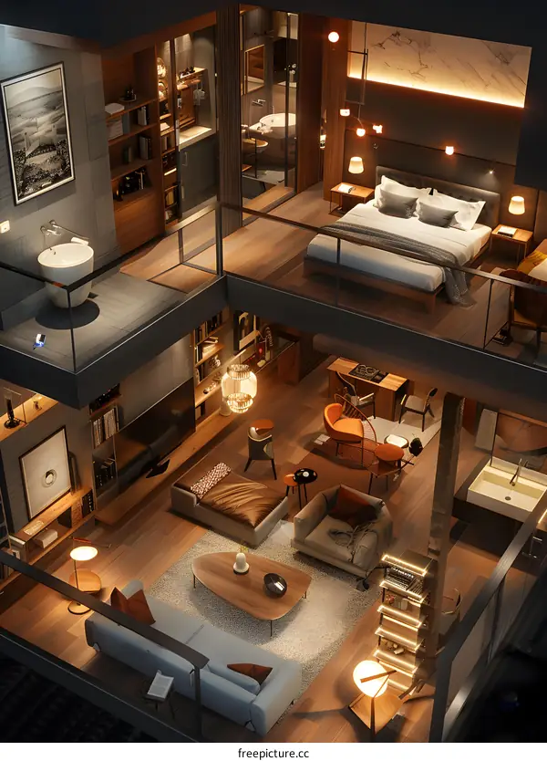 Modern Duplex Apartment Interior Design