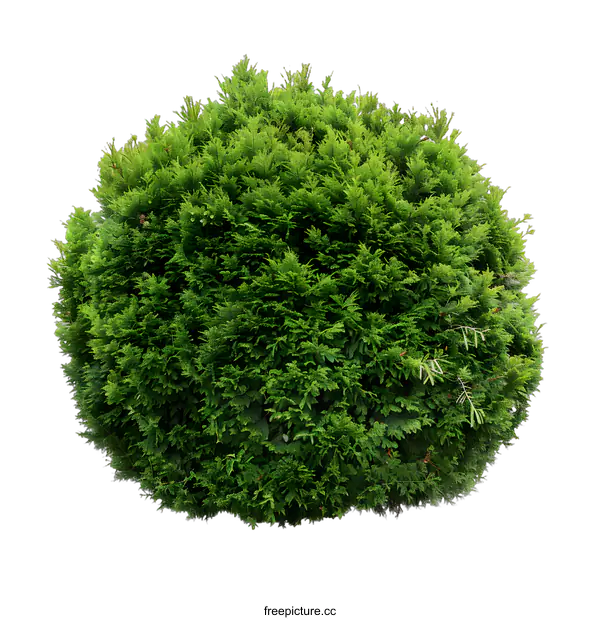 [Transparent Background PNG]Green Bush Isolated on White Background