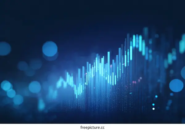 Abstract Digital Financial Data Visualization