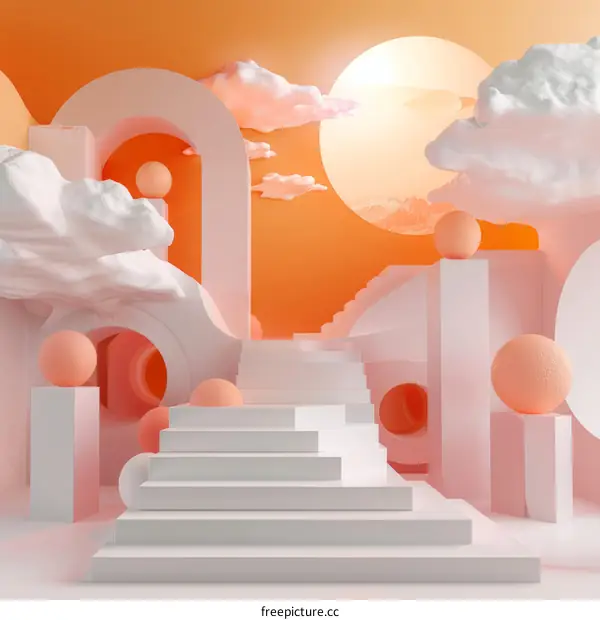 Abstract Geometric Design with Soft Colors