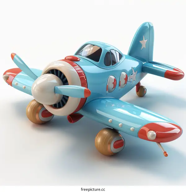 toy airplane with cartoon style