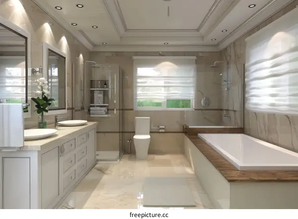 Luxury Modern Bathroom Design Illustration