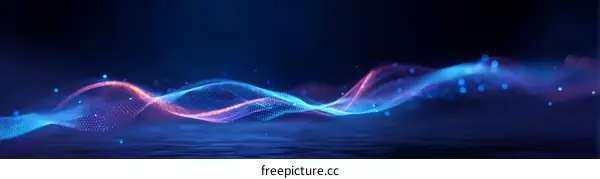 Abstract Digital Wave of Light