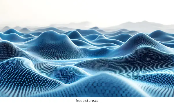 Abstract Digital Landscape Wave Pattern
