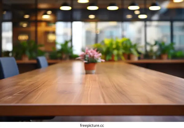 Modern conference room interior with a table and chairs