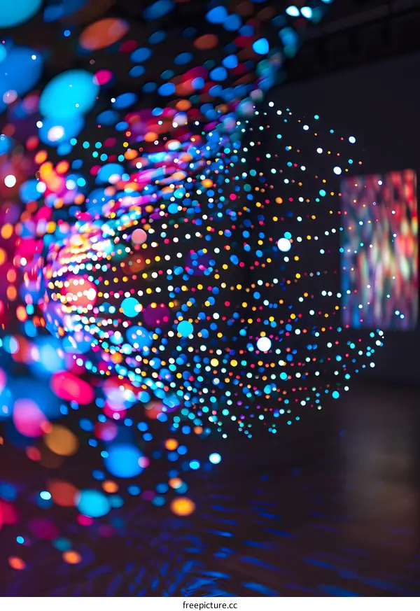 Abstract Colorful Lights Bokeh Background