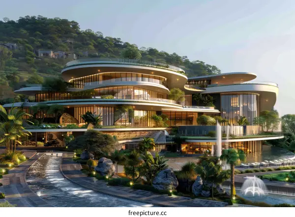 Modern Architectural Design of a Luxurious Resort